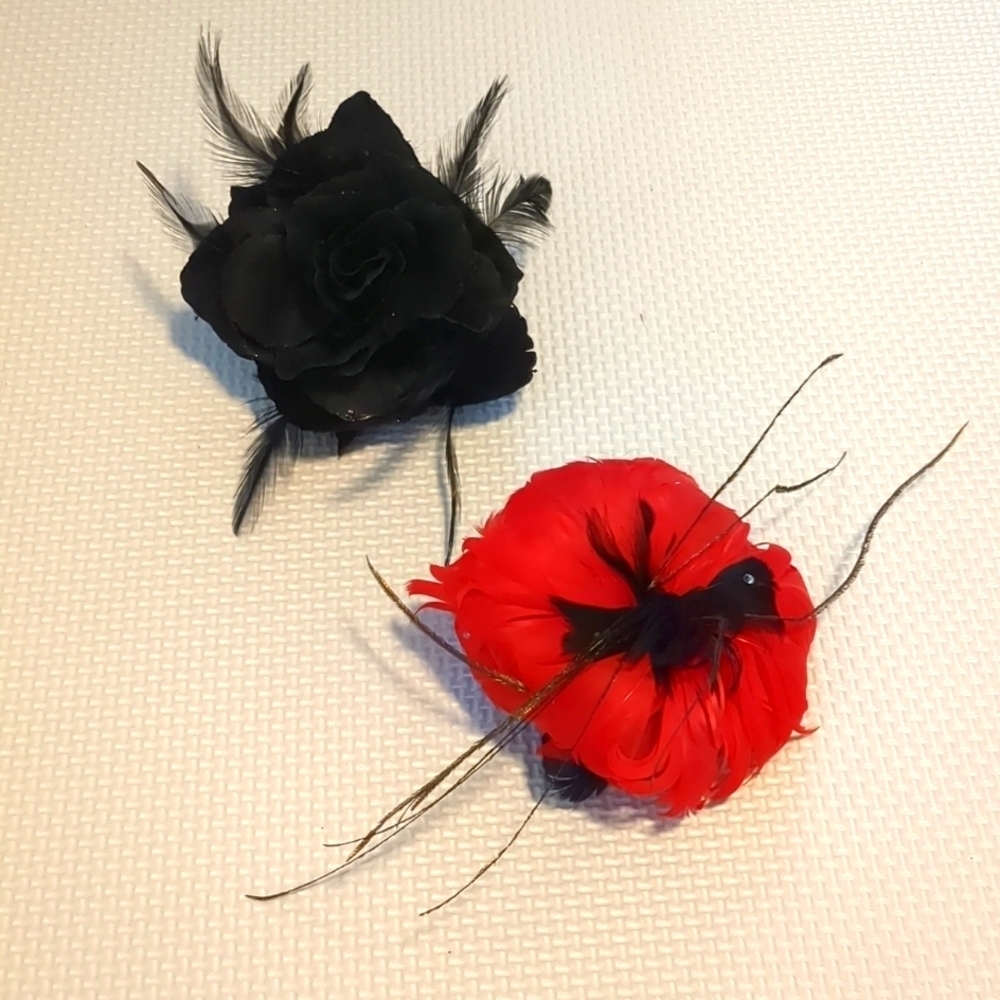 TWO Feather Hair Fascinator